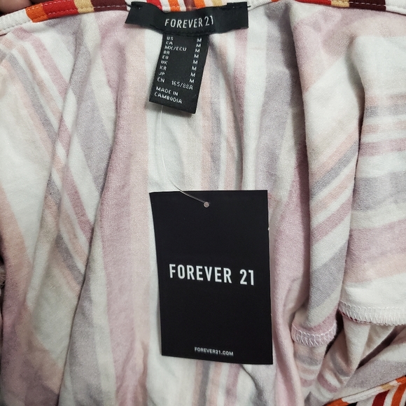 🌞 3/$30 Forever21 Stripe bodysuit w/ long sleeve. - Picture 3 of 4